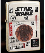 Rare Smoked Silver Double Sided Star Wars Zippo Lighter - $142.45