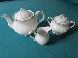 ZSOLNAY Hungary 3 PCS Tea Set Compatible with White Cream/Gold Accent, 1... - $4,681.03 MXN