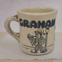 Vtg Heavy Diner Style Graham Clown Cigar Coffee The Mug Shop Corona Del ... - £61.16 GBP