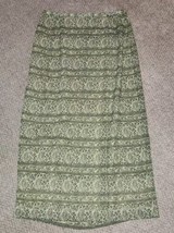 Womens Liz Claiborne Collection Size 10 Wrap Style Look Skirt Green Paisley - $16.99