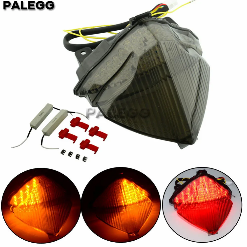 Smoke Lens Rear Tail Light Integrated LED ke Stop Light Turn Signal Light Motorc - £629.72 GBP