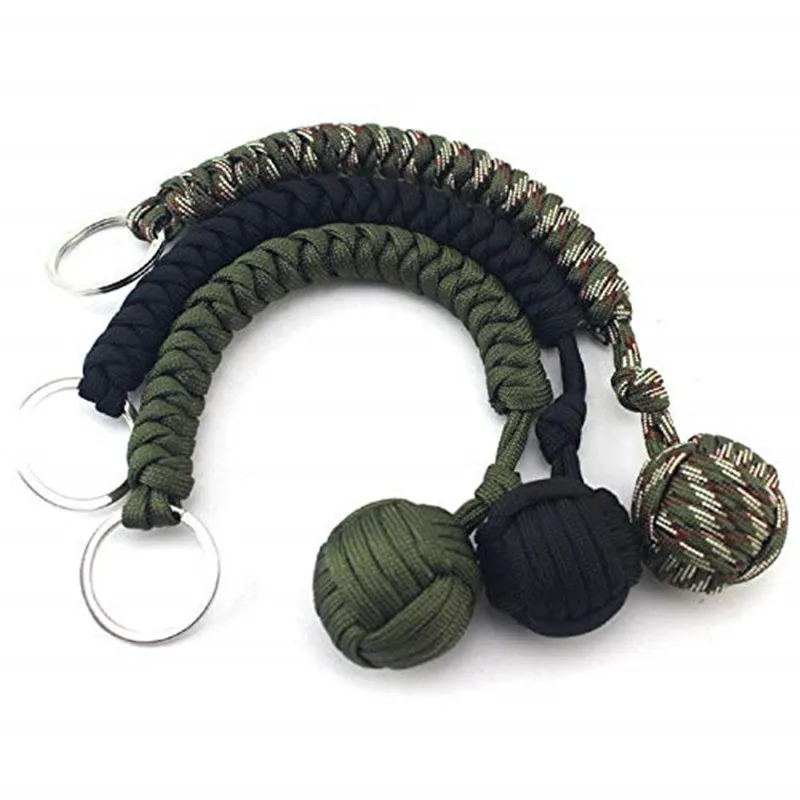 Use this braided outdoor paracord key ball Outdoor protection tool Outdoor - £9.74 GBP