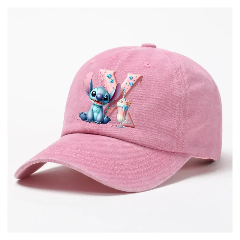 Lilo Stitch Anime Letter A-Z Baseball Cap Women Adult Summer -Adult SDZ2966 - $6.50