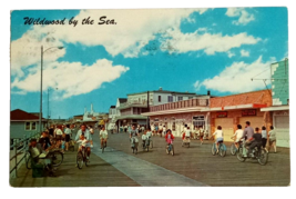 Wildwood By the Sea Boardwalk Bicycles New Jersey NJ Tichnor Postcard c1... - $5.99