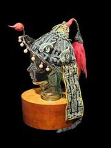 Antique Qing Dynasty Chinese Opera Court Headdress Silk Embroidery Hat c... - $886.99