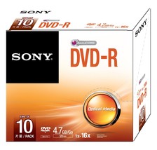 Sony 10DMR47SS 16x DVD-R 4.7GB Recordable DVD Media - 10 Pack - £11.60 GBP