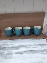Noritake Colorwave Turquoise 8093 Coffee Mugs, Set of 4, Stoneware, Robi... - $23.76