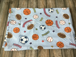 Circo Twin Flat Bed Sheet Sports Different Balls for Boys Very Good - $12.99