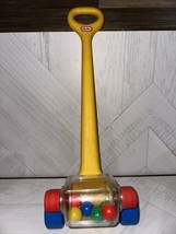 Vintage Little Tikes Yellow Toddler Push Popper Walk Toy Antique Popcorn... - $23.38