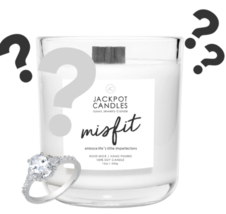 Mystery Misfit Wooden Wick Jewelry Ring Candle ( Ring Size 6 ) - $32.75 CAD