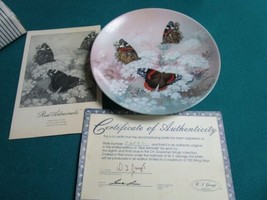 Lena Liu Butterflies Collector Plate Red Spotted / Red Admirals Original Pick 1 - $38.99
