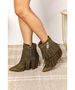 Legend Women&#39;s Tassel Wedge Heel Ankle Booties - $57.21