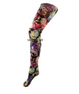 Psychedelic floral Patterned Printed Tights Funky 60&#39;s 70&#39;s 80&#39;s 90&#39;s Vi... - $22.42 CAD