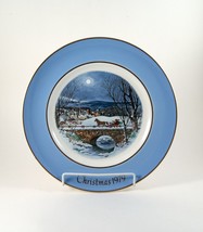 Avon Plate &quot;Dashing Through The Snow&quot; Seventh Edition 22K Gold Trim &#39;79 In Box - £7.07 GBP
