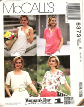 McCalls 6373 Misses 8 to 12 Easy 1 Hour Tops Vintage Uncut Sewing Pattern - £6.73 GBP