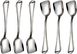 Ice Cream Spoons, Shovel Spoons, 18/10 Stainless Steel Spoons Set of 6, ... - £14.13 GBP