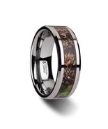 NEW Realistic Tree Camo Tungsten Carbide Ring with Green Leaves - $189.99