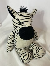 The Manhattan Toy Company Sleepy Zebra Plush Stuffed Floppy Toy Lovey EUC 15&quot; - £12.23 GBP