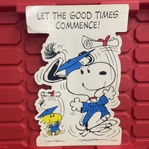 Peanuts Snoopy And Woodstock Oversized Graduation Card 12 x 7 3/4 Vintage 1980s - £13.45 GBP