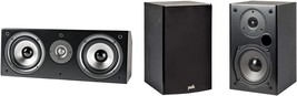 Polk Audio CS1 Sound Speakers, Black &amp; Polk Audio T15 Wall Mount Speakers, Black - £221.37 GBP