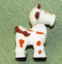 Vintage Little People Farm Cow Fisher Price 1990s White Brown Spots #2555 Toy - $11.34