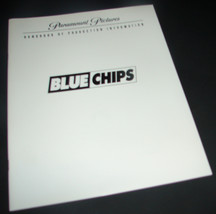 1994 BLUE CHIPS Movie Press Kit Production Notes Pressbook Nick Nolte Sh... - £12.57 GBP