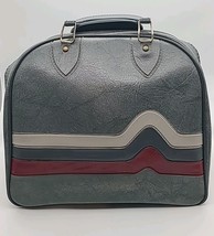 Vintage Brunswick Bowling Ball Bag Gray Red White Stripes Wire Rack White - $27.12