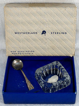 Westmorland Sterling Silver Spoon &amp; Open Salt in Original Box - $25.99