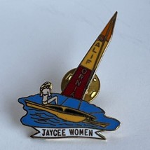 California Jaycees Women Sailboat Sailing State Jaycee Lapel Hat Pin Pin... - £6.40 GBP