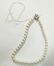 Vintage Faux Pearl Necklace with Box Clasp Stamped Japan FOR REPAIR REST... - £14.09 GBP