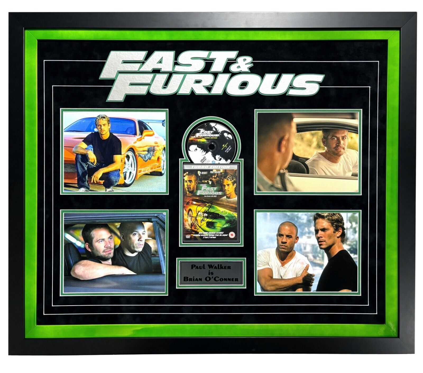 Paul Walker Autographed Fast &amp; Furious DVD Framed Collage JSA COA Signed... - $14,999.95