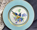 Vintage Rosedale China Cabinet Plate USA Signed Hummingbirds &amp; Flowers 1... - $18.81