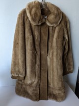 Vintage Paris Fur Suede Jacket Coat Lilly Ann San Francisco Made in Israel  14 - £195.91 GBP
