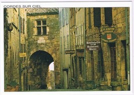 Postcard Cordes Sur Ciel Tarn France Grand St &amp; Shops - $3.42