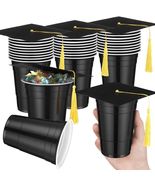 Jingmore Graduation Gift Box 30 Set 16oz Black Plastic Cups Graduation Cap - €5,23 EUR