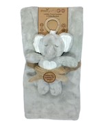Lullaby Musical Elephant Travel Soother and Soft Gray Minky Fleece Blanket - $510.29 MXN