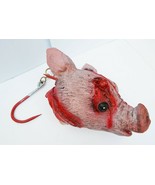 Life Size Halloween Props Realistic Pig Head Hanging on REAL METAL Hooks... - $33.89 CAD