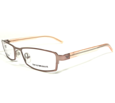 Emporio Armani Eyeglasses Frames Clear Orange Rose Gold Rectangular 51-17-135 - £52.14 GBP