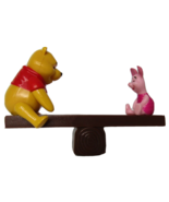Vintage Disney Winnie The Pooh &amp; Piglet On Seesaw Figurine Cake Topper - £12.87 GBP