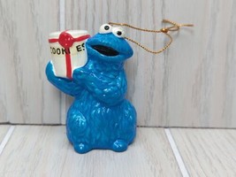 Sesame Street Cookie Monster cookie Jar 1989 Christmas Tree Ornament mad... - $9.89