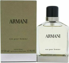 Armani Eau Pour Homme Eau de Toilette Natural Spray 1.7 oz 50 ml NEW SEALED BOX - $229.99
