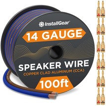 Installgear 14 Gauge Speaker Wire Cable With 12 Banana Plugs (100 Feet),... - $52.95