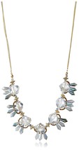 NEW Leslie Danzis Gold Plated Faceted Tulip Beaded Crystal Necklace - £23.00 GBP