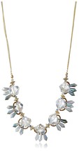 NEW Leslie Danzis Gold Plated Faceted Tulip Beaded Crystal Necklace - $29.19