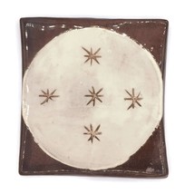 1Pc Hand Painted Portuguese Ceramic Art Tile Small Square Backsplash Moo... - £13.93 GBP