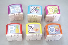  6- Sesame Street Elmo&#39;s Find &amp; Learn Alphabet Replacement Blocks Only Playskool - £17.19 GBP