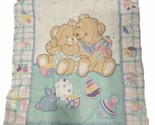 Dundee Mills  Pastel Baby Teddy  Bear   VTG comforter ABC - $32.65