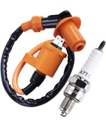 HIGH PERFORMANCE IGNITION COIL &amp; SPARK PLUG FOR GY6 SCOOTER GO KART 50 1... - €16,20 EUR