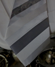 Hermes Paris Men&#39;s 100% Silk Ties Gray Black Diagonal Design - $100.00