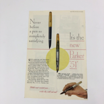 1949 New Parker 51 Pen 14 New Advances Parker Pen Company &amp; New Jersey Print Ad - £8.33 GBP